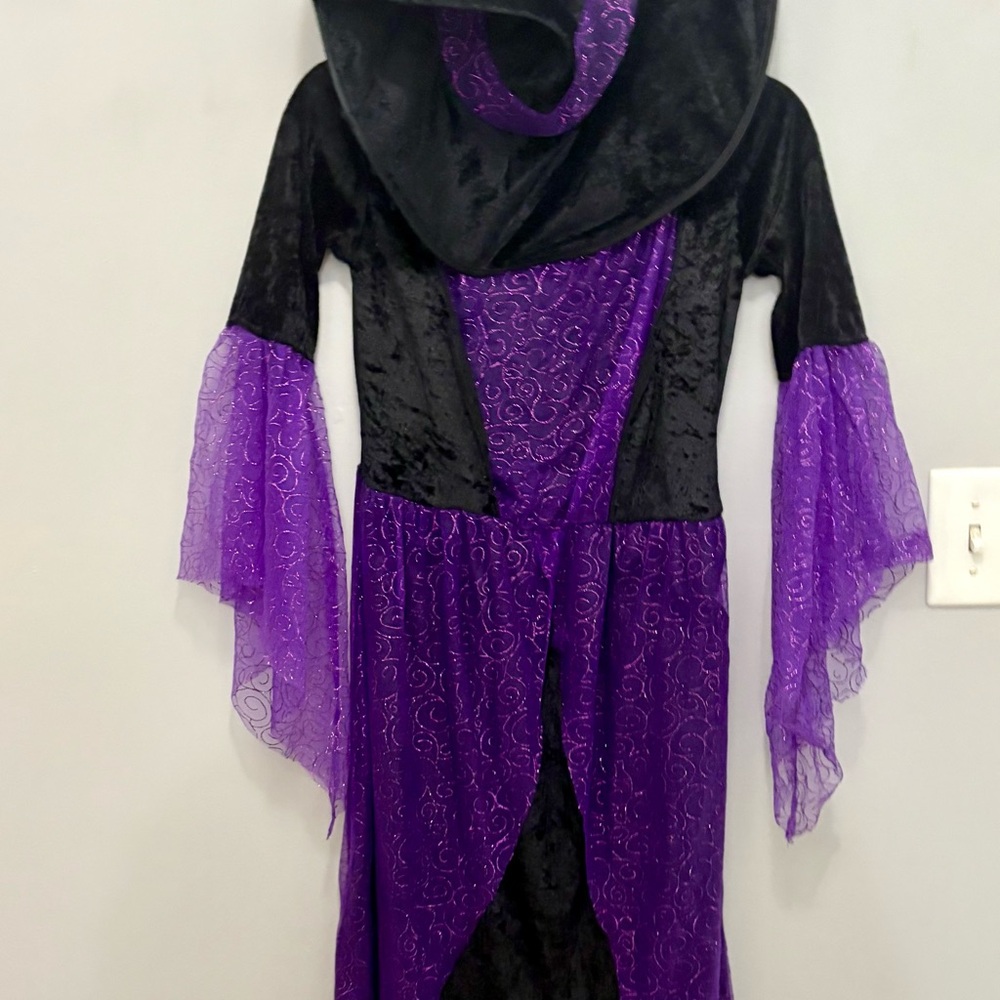 Enchanting Black and Purple Kids Halloween Costume - Picture 9 of 11